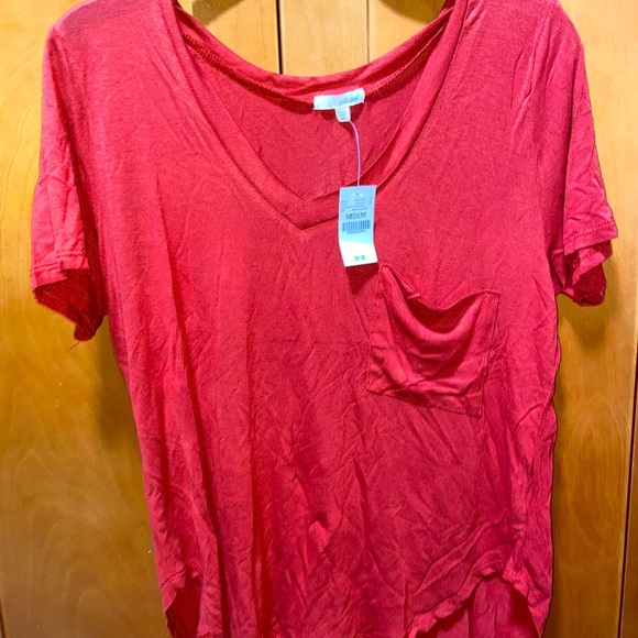 Wet Seal Tops - Wet Seal Red Slouchy pocket shirt Size Medium